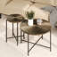 Ensemble de table basse et de bout, 2 pièces à motif Radial, noyer foncé-129685129
