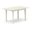 L'ensemble de table de cuisine 5 pièces pour 4 personnes comprend une table de salle à manger rectangulaire avec feuille papillon et 4 chaises Parson en tissu bleu bébé, lin blanc-1710875533-1710875532-1710875531