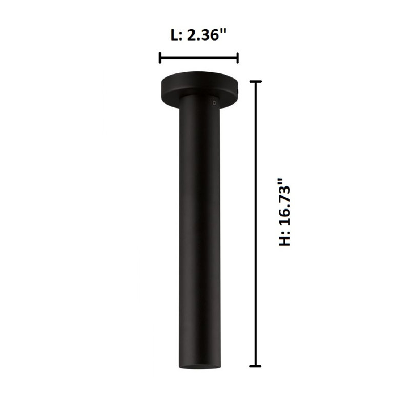 Chaniah Steel Flush Mount, LED, 16.73" H x 2.36" W x 2.36" D
