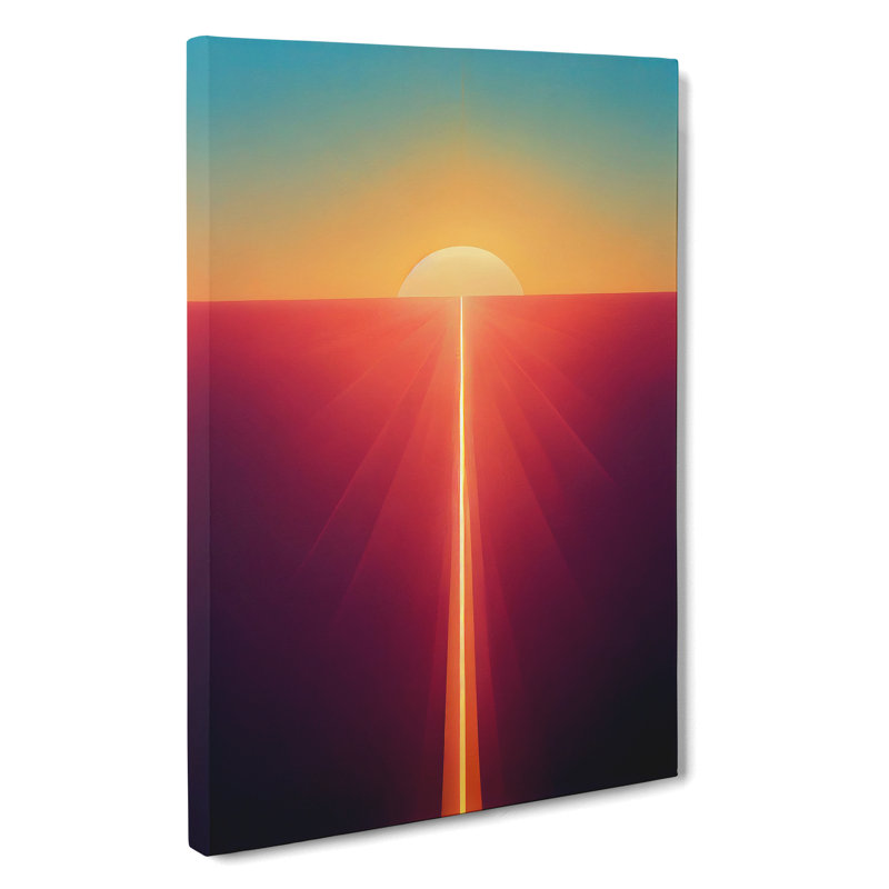 Awesome Sunset View Abstract - Wrapped Canvas, 50cm H x 35cm W x 3cm D