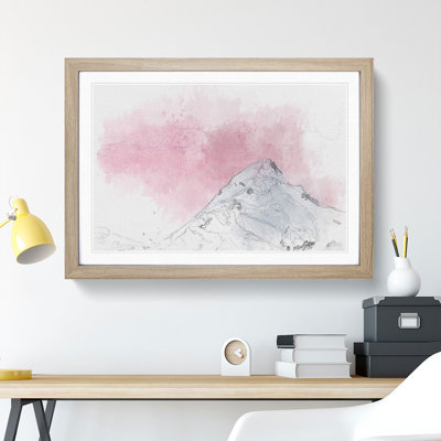 Snowy Mountain - Framed Print