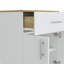 Armoire pour garde-manger H 33 po, un tiroir, deux tablettes intérieures, deux portes / lumière