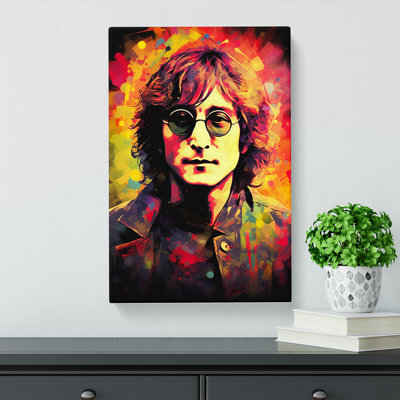 John Lennon Digital - Art Prints - Wrapped Canvas