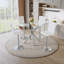 Table de bar moderne en verre et tabourets de bar réglables pour îlot de cuisine, bar personnel, petit espace-1020085591-1020085588