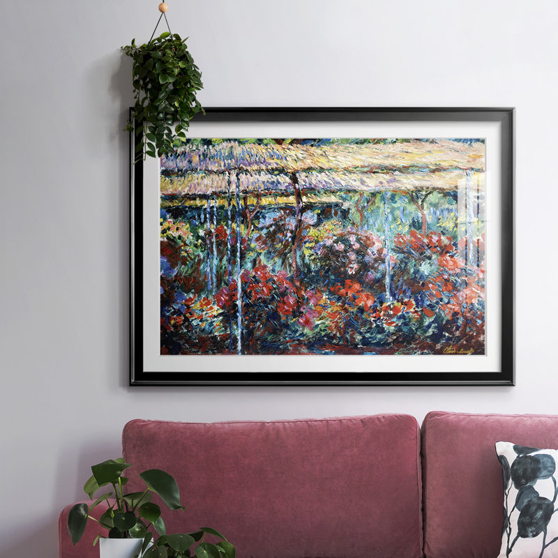 Pe pivoines, 1887, reproduction d'art encadrée, Noir, H 15 po x l 21 po x P 1,5 po