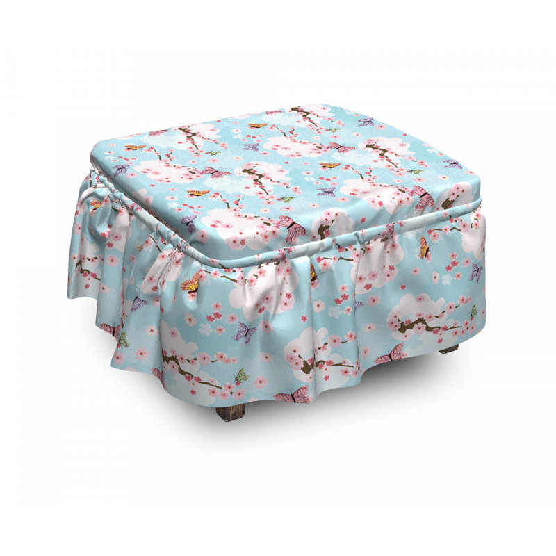 Box Cushion Ottoman Slipcover