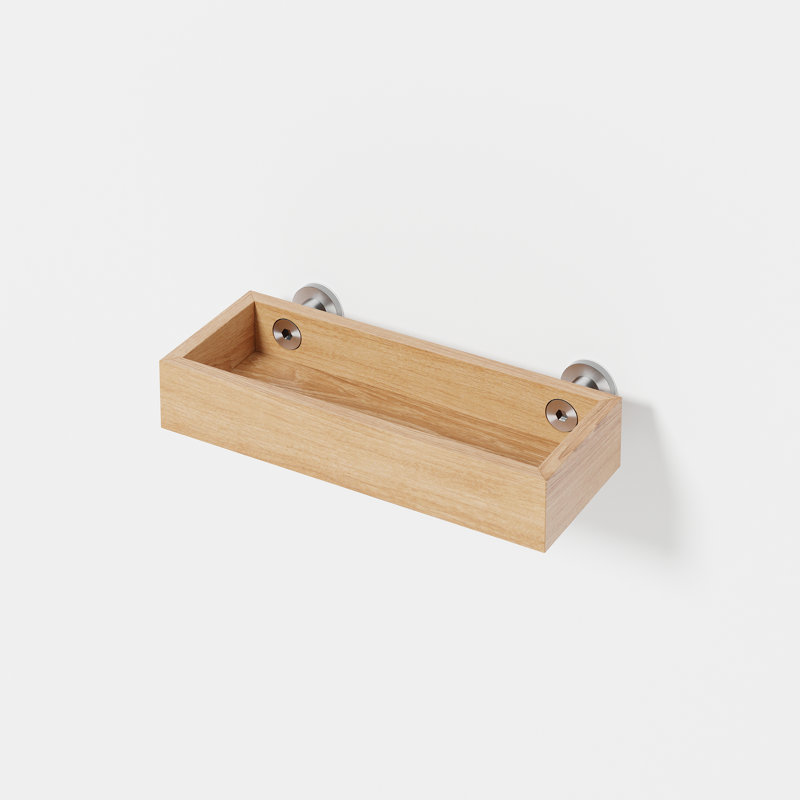 Ilai Oak Solid Wood Accent Shelf, Oak