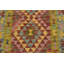 Tapis en laine bleu/beige 3 pi 2 po x 3 pi 4 po noué la main one-of-kind Lorain