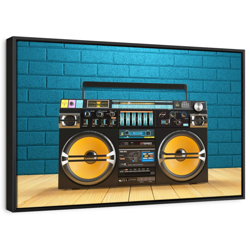 Reproduction d'art sur toile Boombox, H 9 po x l 13 po