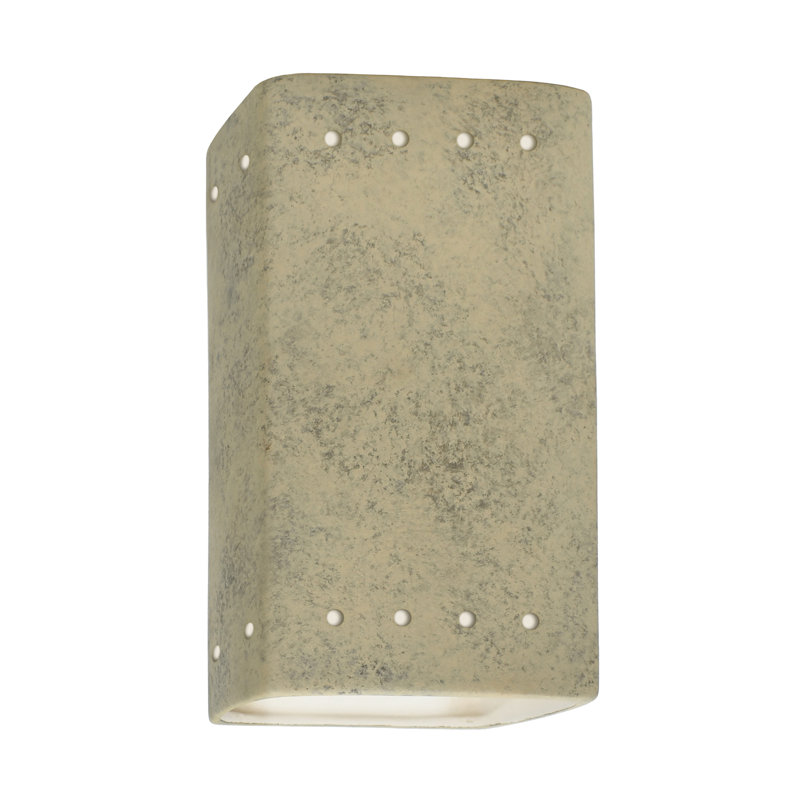 Applique murale d'extérieur en céramique Logan, Fer martelé, DIRIGÉ, H 9,5 po x l 5,25 po x P 4,5 po