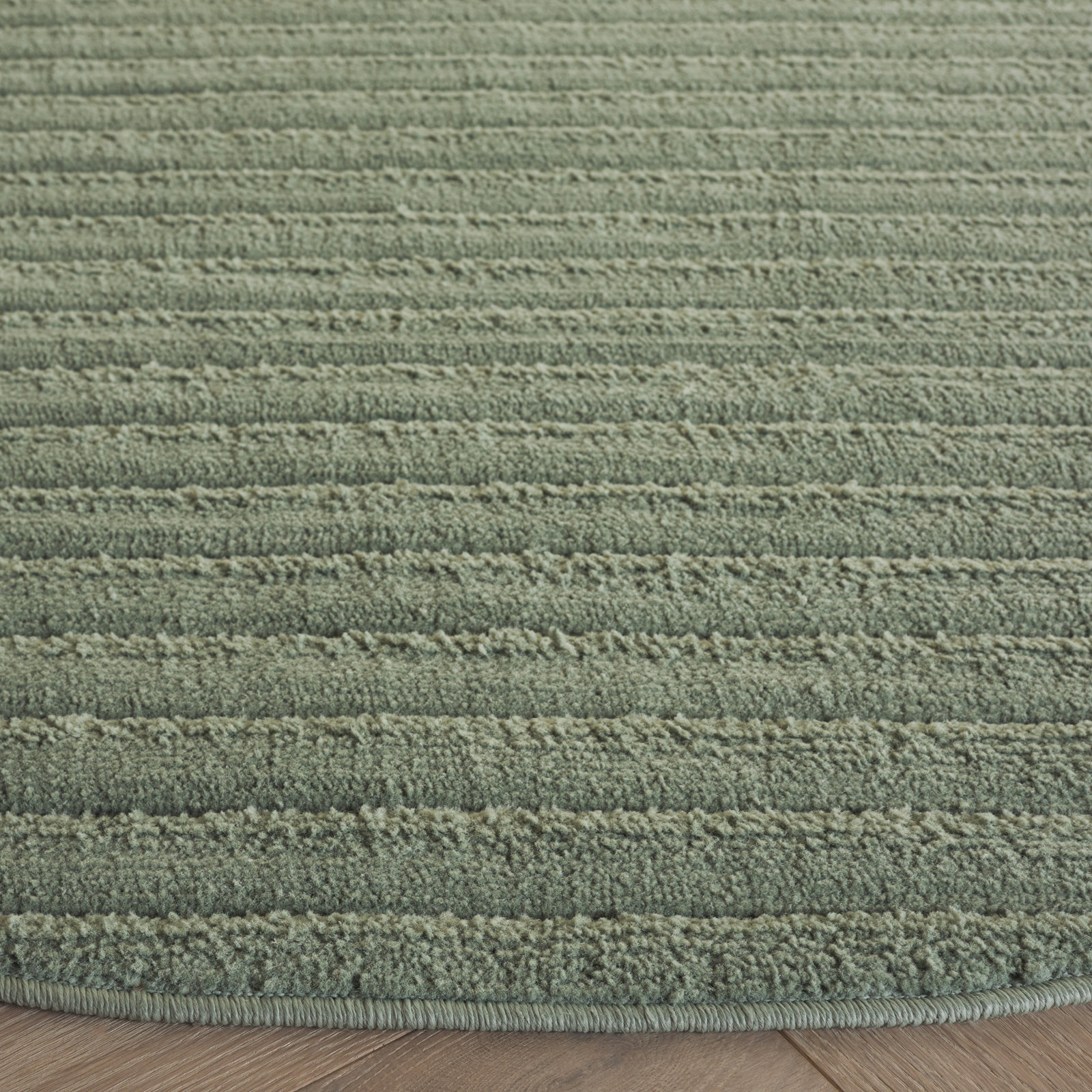 Mauna Striped Performance Rug, Round 6'7"