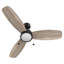 Ventilateur de plafond 52 po à 3 tiroirs avec lumière DC et tige verticale 52 po-88506480