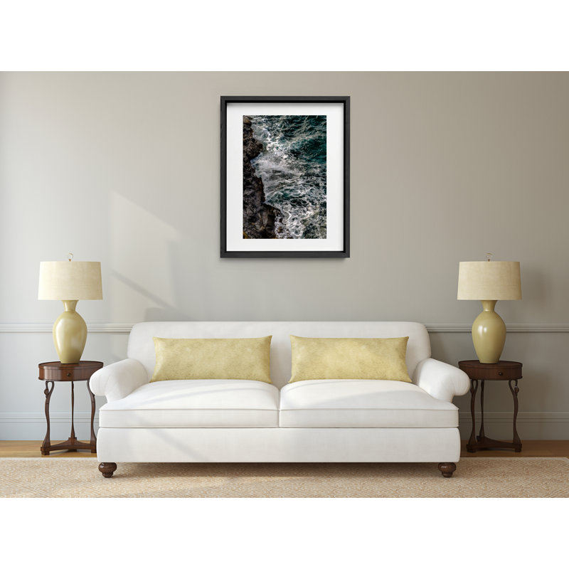 Water's Edge Print by Joseph Regan, Black, 16" H x 14" W x 0.75" D