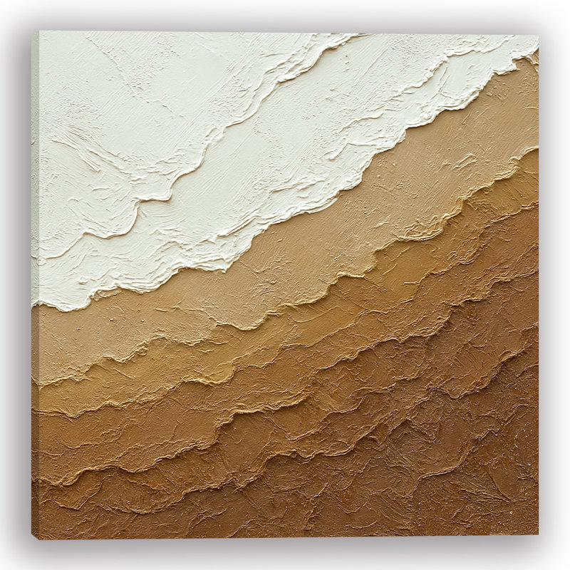 "Earthen Calm" Textured Gradient Wrapped Canvas