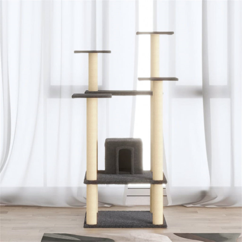 110cm Sechura Cat Tree, Dark Grey