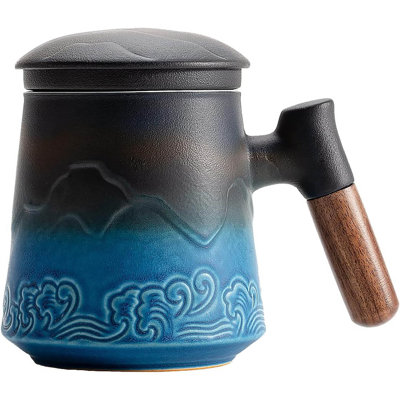Tea Cup With Infuser And Lid Green Tea Mug For Loose Leaf Tea Steeper Wood Handle Tea Cup With Fine Tea Strainers Hot Tea Diffusers Ceramic Tea Mu Tea Cup With Infuser And Lid Green Tea Mug For Loose Leaf Tea Steeper Wood Handle Tea Cup With Fine Tea Strainers Hot Tea Diffusers Ceramic Tea Mu