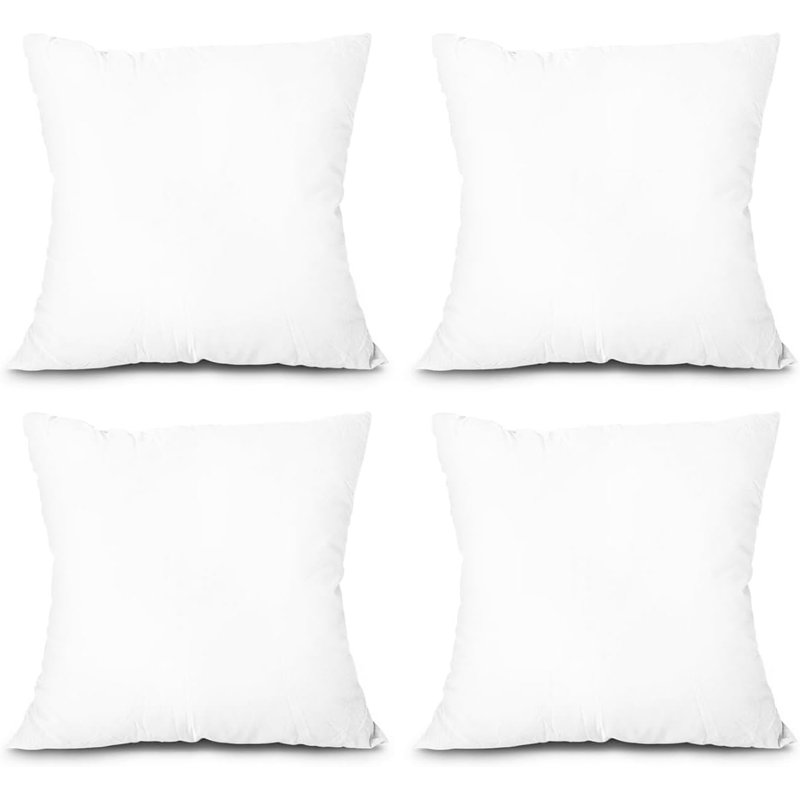 White Square Cushion Pad, 40.6cm x 40.6cm