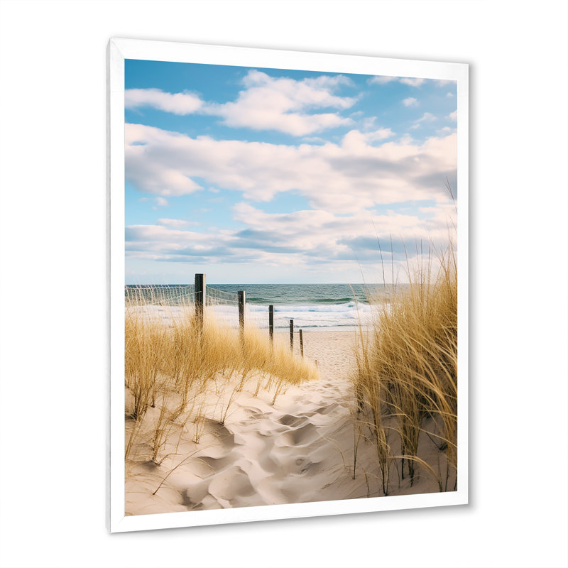 Bautz " Path To The Beach V ", 20" H x 12" W x 1" D, White