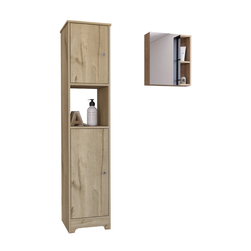 Labelle Bathroom Set, Medicine Cabinet + Linen Cabinet