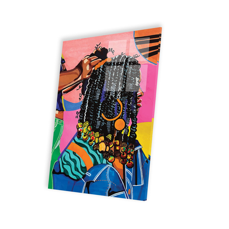 Tresses sur plastique / acrylique par Domonique Brown