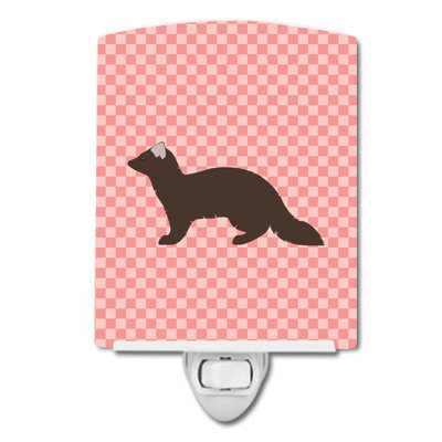 Sable Marten Check Ceramic Night Light