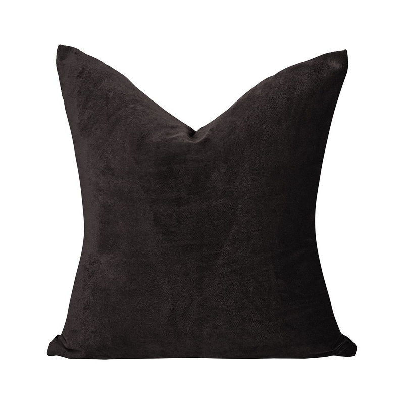 Matte Velvet Cushion Cover - 1 Pc, 56cm x 56cm, Onyx