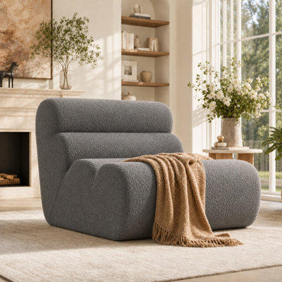 34.7" Wide Compression Sofa, Boneless Indoor Chaise Couch for Small Space Apartment, Living Room and Bedroom