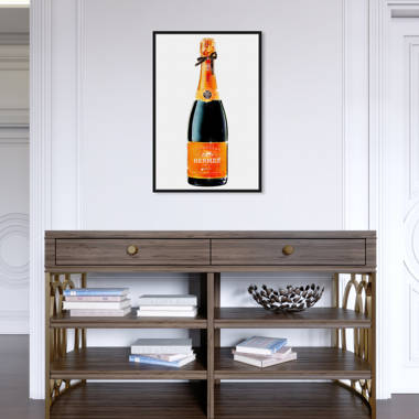 Oliver Gal Italian Mod Champagne, Glam Italian Bubbles Italian Mod  Champagne Framed On Canvas by Oliver Gal Print