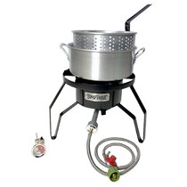 Bayou Classic Outdoor Fish Cooker With Cast Iron Fry Pot - 14w - 10 psi  (B159)