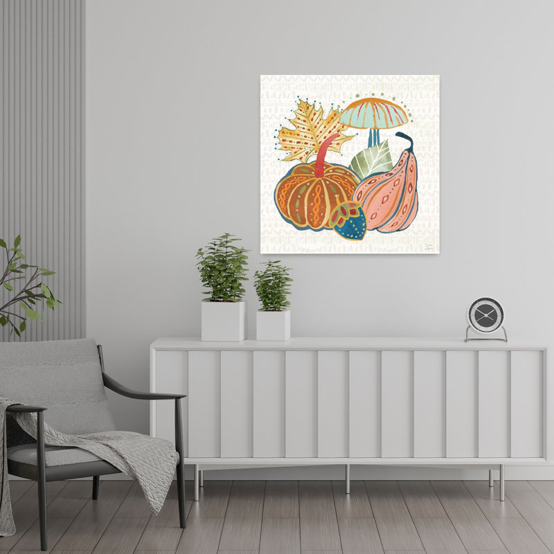 Moisson fantaisiste moisson VI, art abstrait d'automne, H 24 po x l 24 po