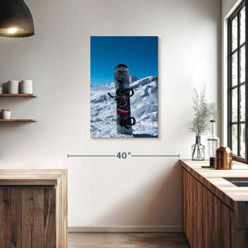 Sirci Snowboard dans la neige, H 36 po x l 24 po