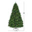 Arbre de Noël artificiel pin vert 8 pi avec 600 lumières claires / blanches-673195345