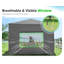 Quictent 3x3m (10x10ft) Pop Up Canopy Gazebo with Mesh Window Sidewalls, Adjustable Height Event Shelter, Portable Tent for Garden Party, Camping, Beige-122096601