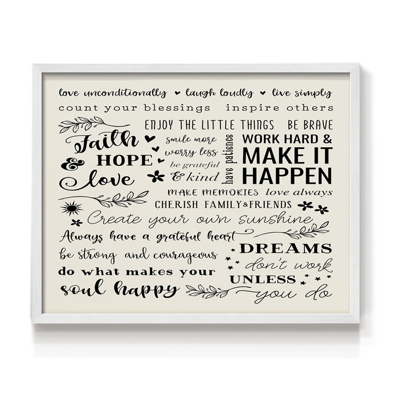 Create Your Own Sunshine Framed Print - Solid Wood, 15" H x 12" W, White
