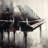 Industrial Style Piano Print On Canvas