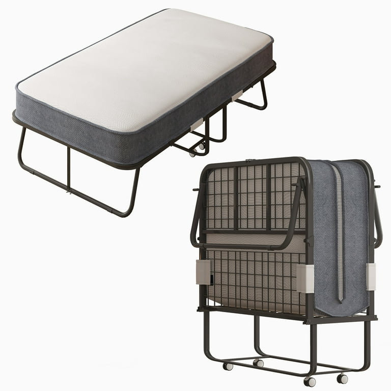 Pickrell 46" W/38'' W Folding Bed with 5''H Mattress Included, Twin XL