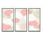Pastel rose et fleurs printanières blanches - ensemble d'art moderne encadré sur toile Mid-Century-1424291712-1424291713