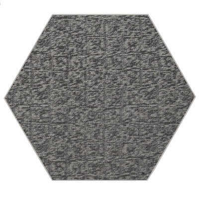 Tapis décoratif Elemental - imprimé géométrique gris patiné