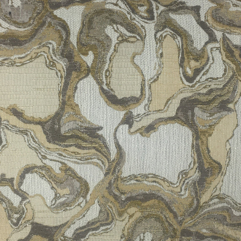 Abstract Reversible Throw Pillow, 22" x 22", Golden