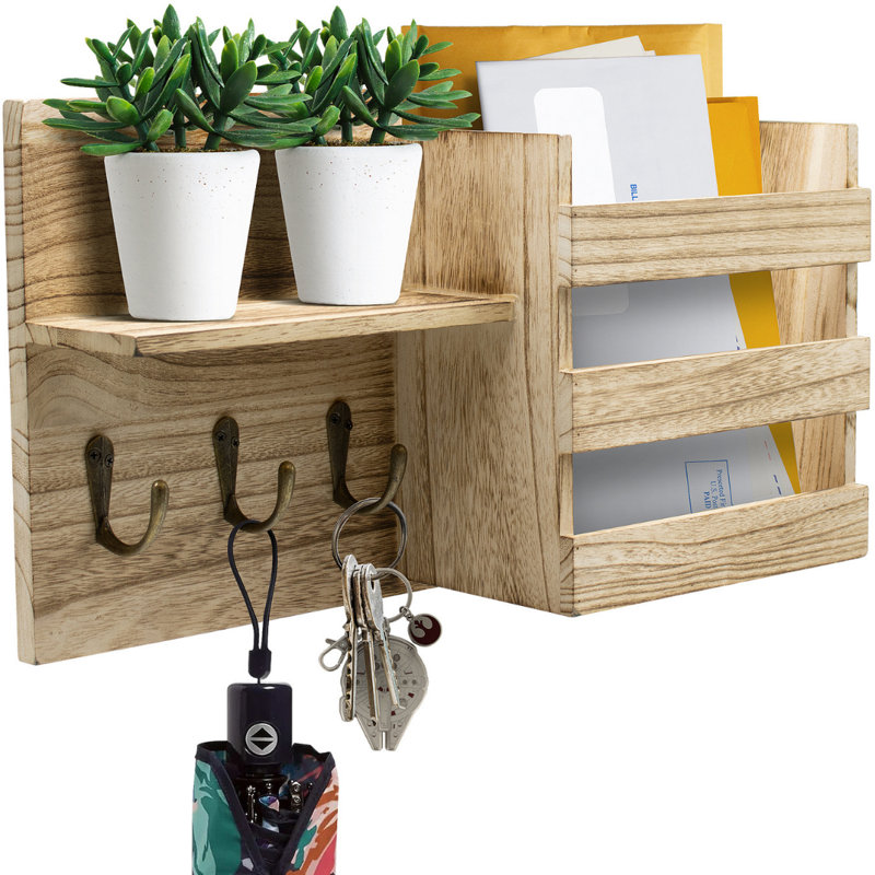 Square Solid Wood Floating Shelf