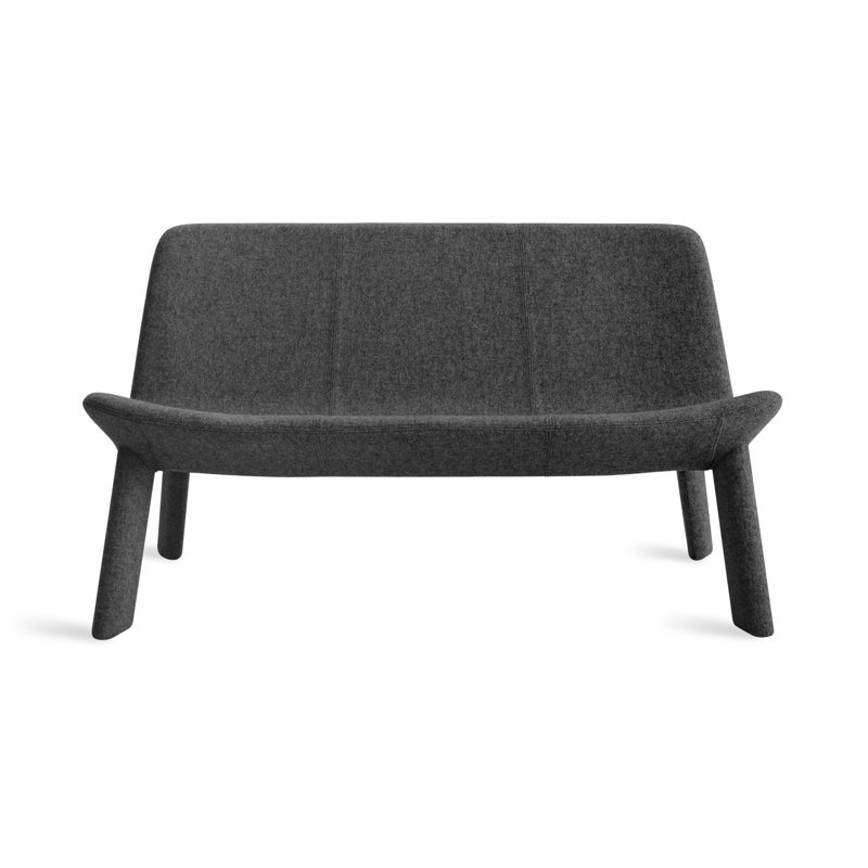 Neat Upholstered Dining Bench, Vesper Charcoal