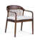 Chaise avec accoudoirs en bois massif Guinevere