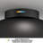 Adara Modern Flush Mount Ceiling Light Fixture, Black, Wood finish