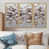 Toile avec cadre flottant or