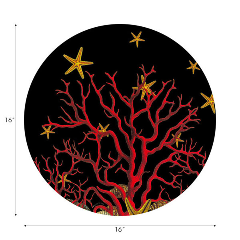 Napperon Coral Reef, Noir