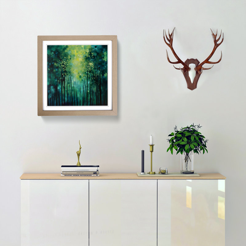 Single Picture Frame Print on Wood, Oak