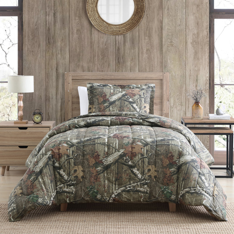 Cotton Camouflage Comforter, Queen