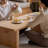 Log style simple solid wood coffee table