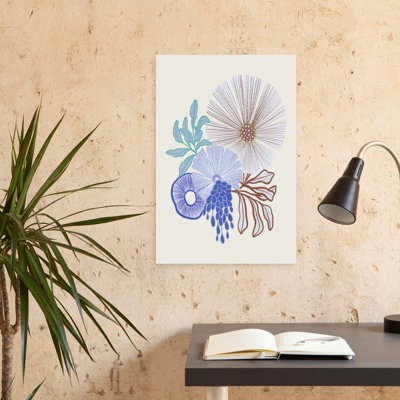 Art botanique abstrait sur toile biologique