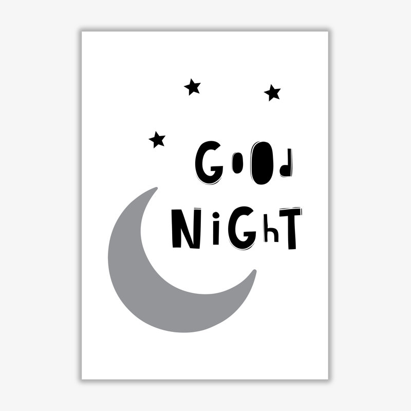 Good Night Moon - Painting, 30 cm H x 21 cm W x 1 cm D, No Frame
